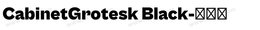 CabinetGrotesk Black字体转换
